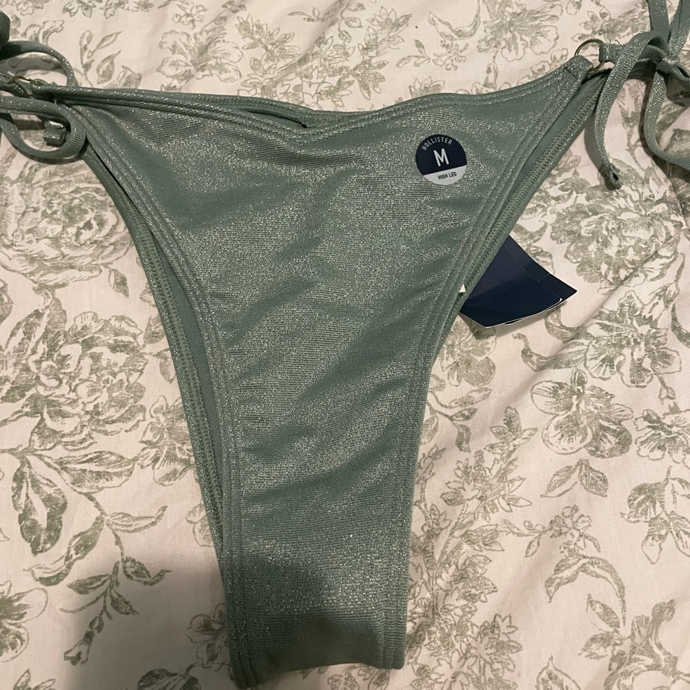 Hollister Shimmering Green Bikini Bottom and Top